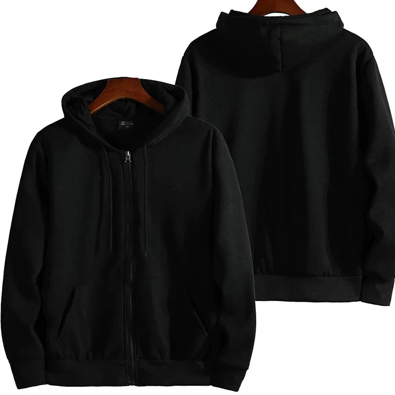 Men’s Zip-Up Hoodie – Casual Long Sleeve Sweatshirt