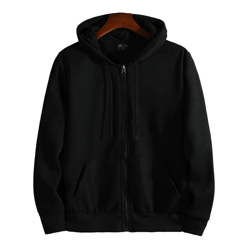 Men’s Zip-Up Hoodie – Casual Long Sleeve Sweatshirt