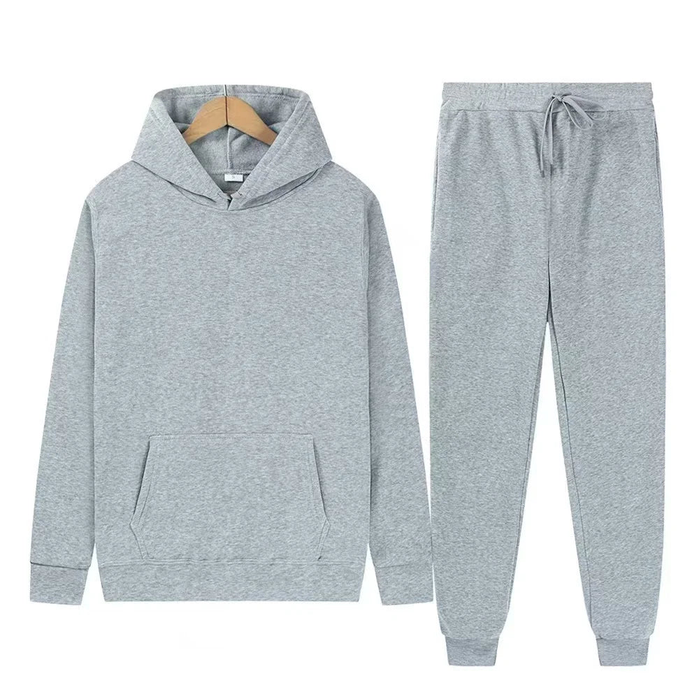 Men’s Casual Hoodie Jogger Two-Piece Set