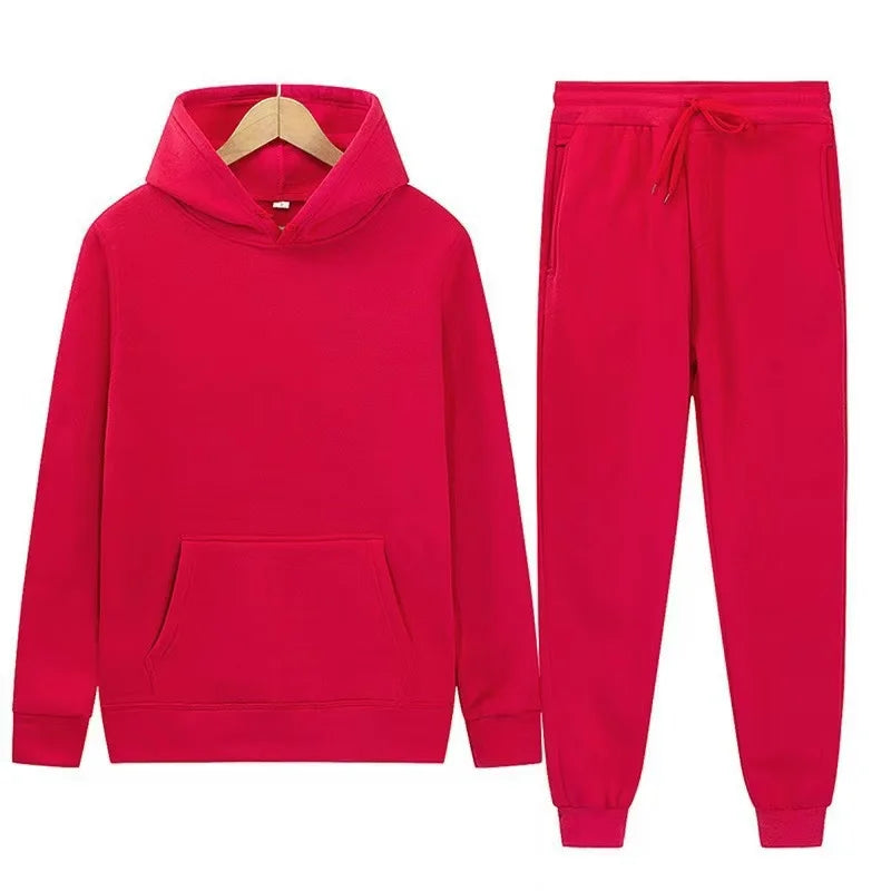 Men’s Casual Hoodie Jogger Two-Piece Set